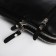 Male bag, textura over the shoulder, genuine leather, black color