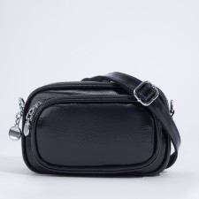 Bag Cross-Bodi with a zipper, blue color