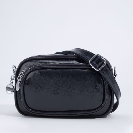 Bag Cross-Bodi with a zipper, blue color