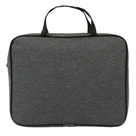 Folder with A4 handles, 350 x 270 x 60 mm, textile, premium office PDM-111 "Graphite"