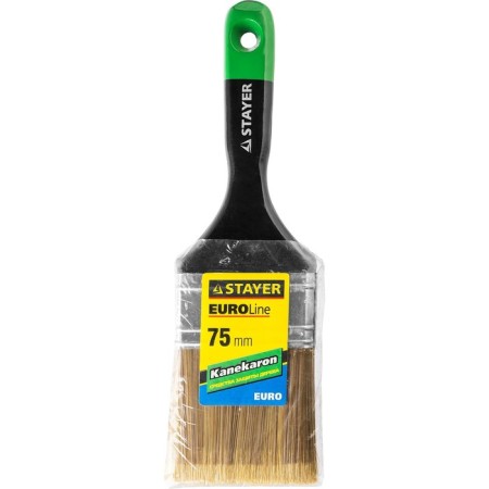Brush flat Stayer Universal-Artex, artificial bristles, wooden pen, 75 mm-1