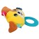 The rattle is soft with the teether "dog", I crush me