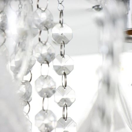Svetogor chandelier "Drops" 4x60W E27 LED lighting chrome40x40cm-11