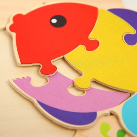Toy developing puzzle "Fish" 0.3 × 15 × 15 cm-3