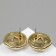 Earrings plastic "Circle" with bends, color gold