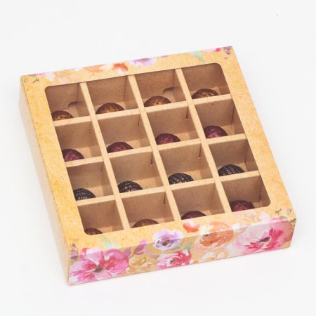 Box for sweets, 16 pcs, "everything will be fine", 17.7 x 17.7 x 3.8 cm