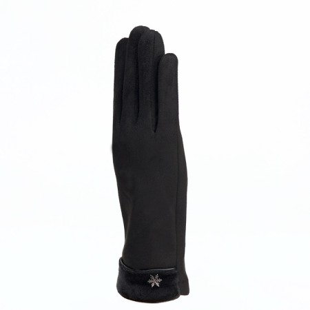 Gloves of wives 24*0.3*8.5 cm, suede, spray, without insulation, black-1