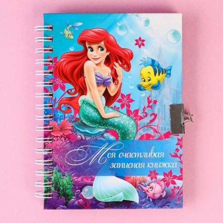 Gift set: notebook on a lock, stickers and pen - fluffy, princesses-2