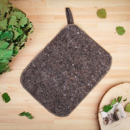 Bath mat "Classic" felt, dark, 40x30cm