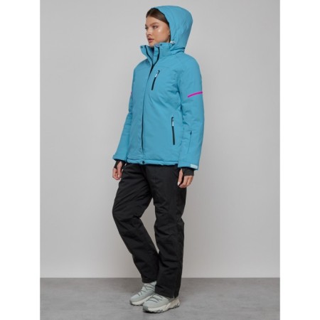 Ski suit female, size 44, blue color-5