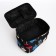 Cosmetic bag, 2 parts on zippers, black color