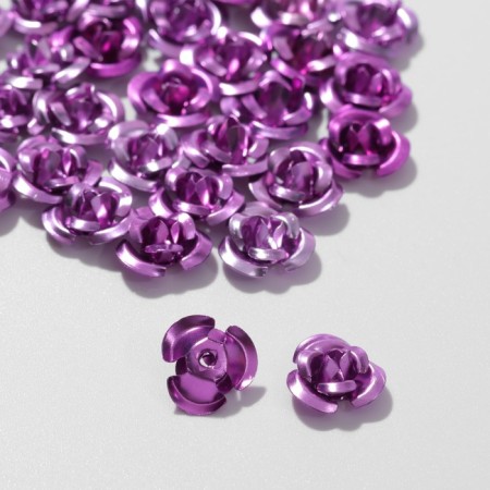 Busina "rose", set of 30 pcs., 8 mm, color light purple-1