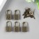 Lack with a key for the casket metal set 5 pcs C286 bronze 3.1x1.7 cm