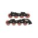 Cross Roller Frame for hockey skates, black-red, size 34-37