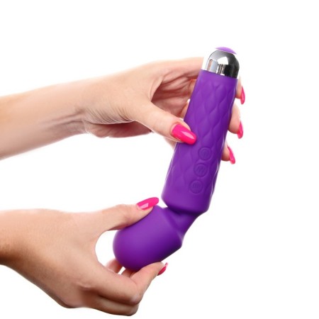 Massage vibrator, 20 frequencies, 16 modes, 20.4 × 4.2 cm, purple-10