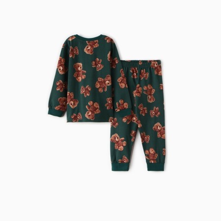 Pajama nursery (fufaika/trousers), green color, height 110-5