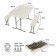 Furniture set: table, 2 benches