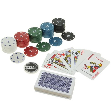 Poker, set for the game (maps 54 pcs, chips 60 pcs with denomination)-2