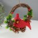 Souvenir Suspension "Red Bird on a wreath with cones" 7.5x20x20.5 cm
