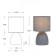 Rivoli Nadine 1he14 table lamp, 40 watts Gray ceramics with lampshade
