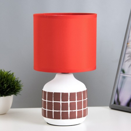Glykeria table lamp E14 40W white-red 15x15x27 cm Risalux