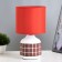 Glykeria table lamp E14 40W white-red 15x15x27 cm Risalux