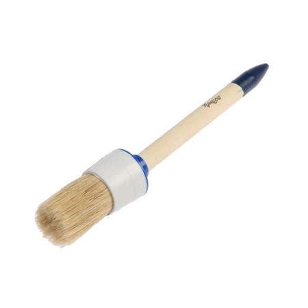 Round tundra, natural bristles, wooden handle, No. 10, 40 mm