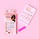 Follow nails “Tenderness”, 24 pcs, adhesive plates, square shape, glossy pink/white/black color