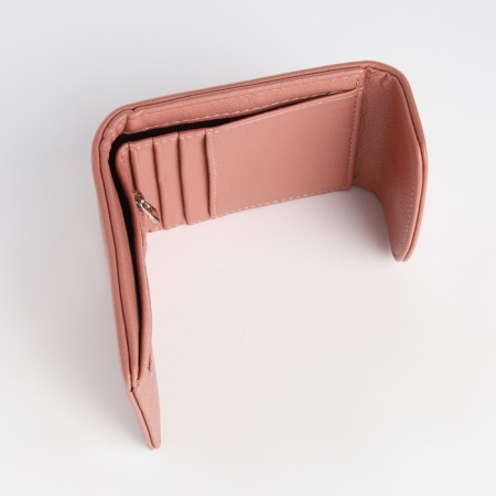 Women's wallet on magnet, pink color-3