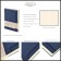 Delicidal of Leduced A5, 136 Marseille sheets, Cover Artificial Leather, Lasse, Block 70 g/m2, Dark blue