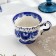 Tea pair "Tent", gzhel, porcelain, 9x15 cm