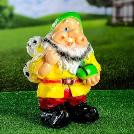 Garden figure "Dwarf with balls" 37x18x13cm
