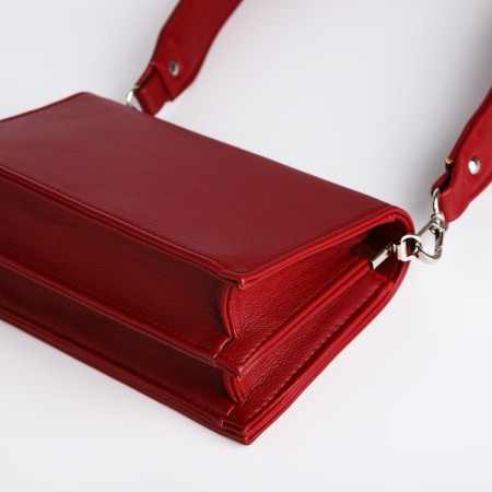 Women's bag Textura, messenger, small size, burgundy color-3