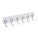A hanger with an adhesive surface of 6 hooks tundra, transparent, 1 pc.