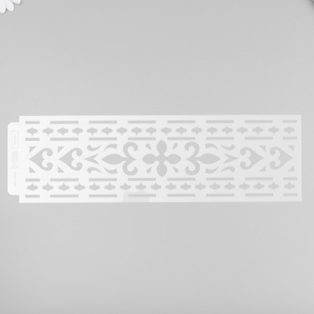 Tencil of border plastic "Heraldic patterns" 40x12 cm-3