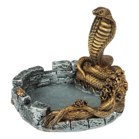 Ash "Cobra", polystone, gray with gold-1