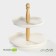 Porcelain-porcelain 2-tier shade "Estet", D = 25/20 cm, white color