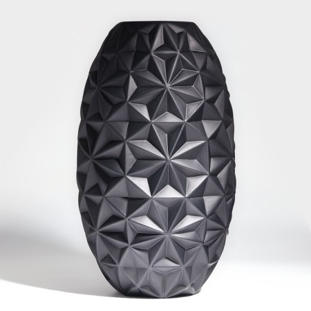 Vase for flowers "orchid" made of glass, black 35 x 20 x 20 cm