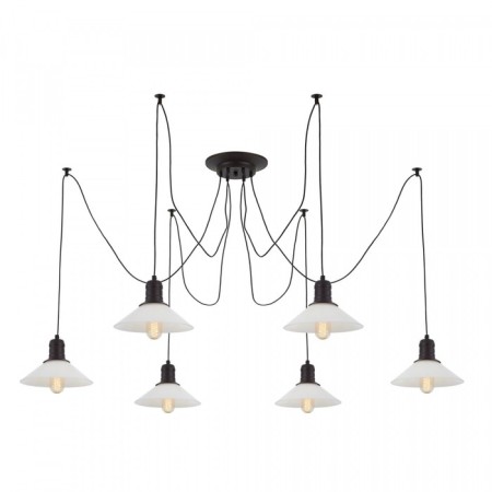 Suspended Citilux "Edison" CL451062, 6x75W, E27, Black Color-11