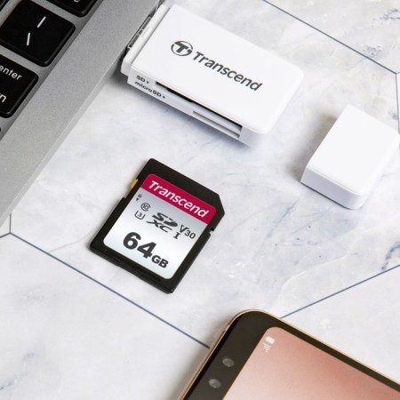 Memory map SDXC 64GB Transcend TS64GSDC300S 300S W/O-3