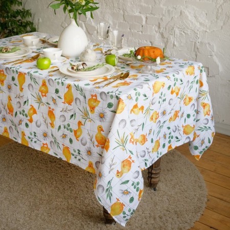 Dulyana tablecloth Duckling 149x250 cm, 100% cotton, mitch 164 g/m2-1
