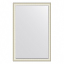 EvoFORM mirror in a baguette frame, with fatcet, 78 mm, 114x174 cm, color white skin with chromium