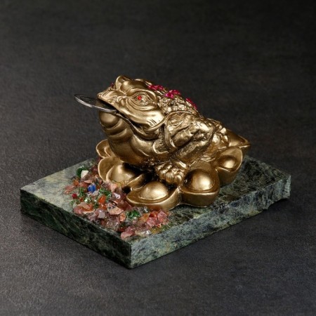 Souvenir "Cash toad", 7x10x7 cm, coil, gypsum-1