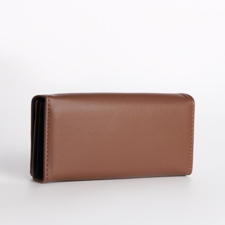 Women's wallet on magnet, beige color-1