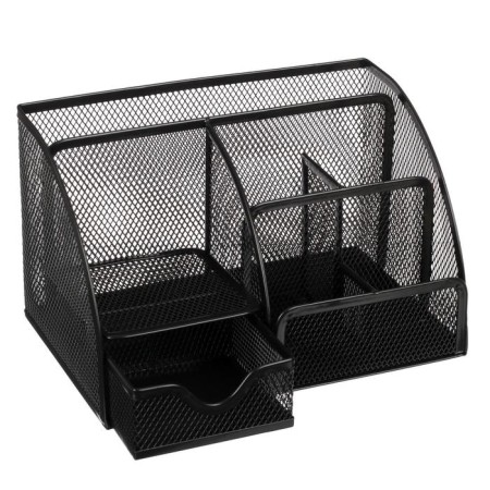 Chancellery trifle stand 7 departments, mesh metal, black-1