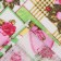 Towel 35x60 cm, patchwork, green, waffle, 120 g/m2, cotton 100%