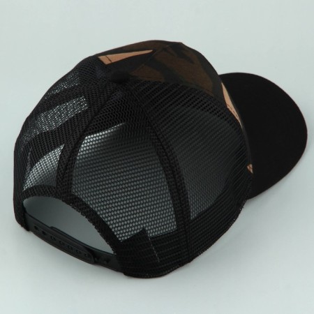 Men's cap with a grid "Eagle", Black Color, Rr. 56-3