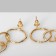 Earrings Metal "Trend" Ring with a ball, color gold