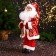 Santa Claus "in a patterned fur coat, with a garter" 47 cm, red