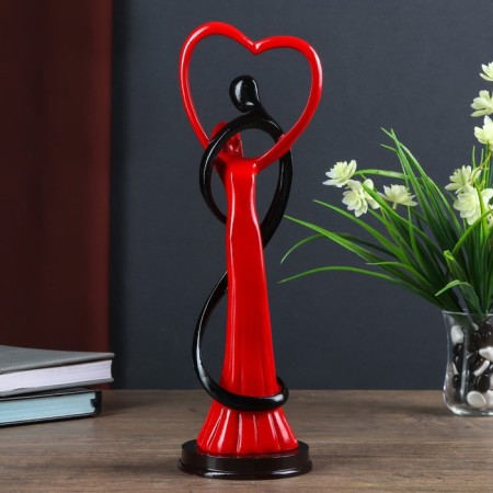 Souvenir Polystone "Passionate Hugs" Red-Cherry 32.5x10x10.5 cm-2